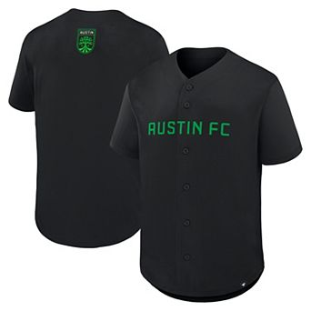Men's Fanatics Black Austin FC Maximum Intensity Button-Up Jersey