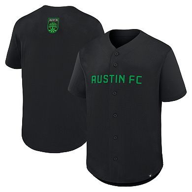 Men's Fanatics Black Austin FC Maximum Intensity Button-Up Jersey