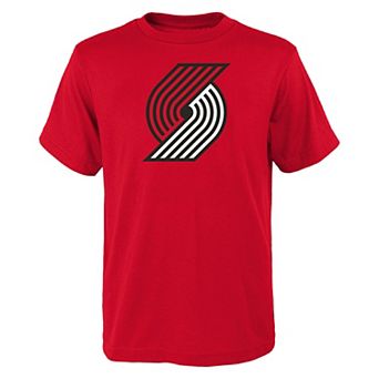 Youth Outerstuff Red Portland Trail Blazers Primary Logo T-Shirt