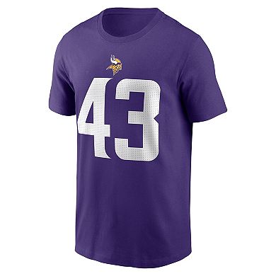 Men's Nike Andrew Van Ginkel Purple Minnesota Vikings Name & Number T-Shirt
