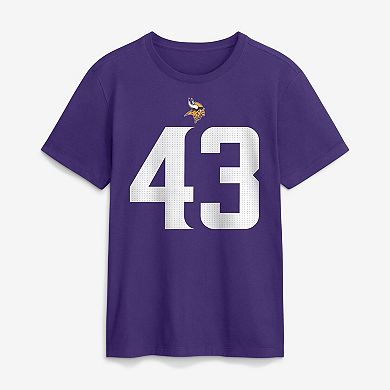 Men's Nike Andrew Van Ginkel Purple Minnesota Vikings Name & Number T-Shirt