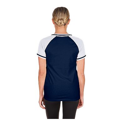 Women's New Era Navy Chicago Cubs Gameday V-Neck T-Shirt