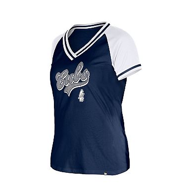Women's New Era Navy Chicago Cubs Gameday V-Neck T-Shirt
