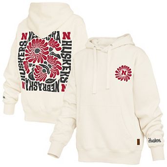 Women's Pressbox Cream Nebraska Huskers Elena Janise Hoodie