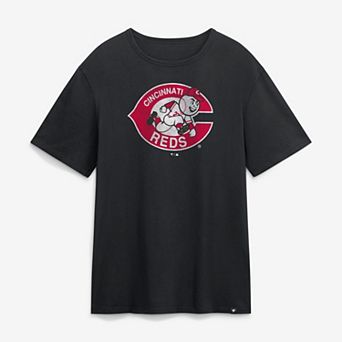 Men's Fanatics Black Cincinnati Reds Vintage Logo Legacy T-Shirt