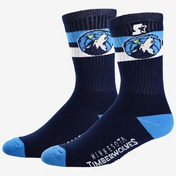 Unisex Starter Minnesota Timberwolves Team Color Two-Stripe Crew Socks