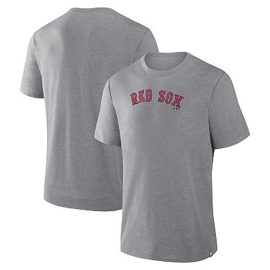 Men's Fanatics Heather Gray Boston Red Sox Play Tribute Tri-Blend T-Shirt