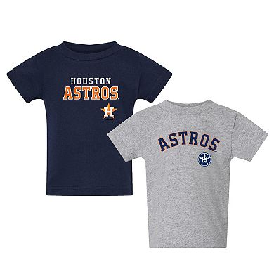 Toddler Navy/Gray Houston Astros Logo 2-Pack T-Shirt Set
