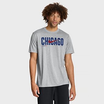 Men's Nike Heather Gray Chicago Cubs Swoosh Legend Dri-FIT T-Shirt