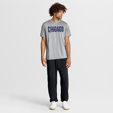 Men's Nike Heather Gray Chicago Cubs Swoosh Legend Dri-FIT T-Shirt