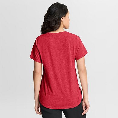 Women's Nike Heather Red St. Louis Cardinals Arched Tri-Blend T-Shirt