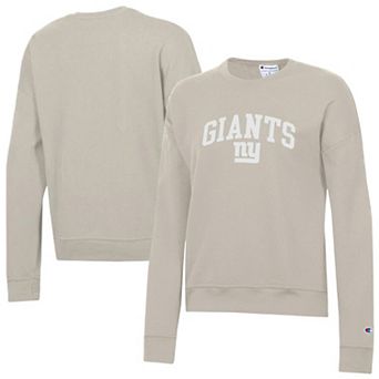 Women's Champion Light Brown New York Giants Powerblend Cocoa Butter Fleece Sweatshirt