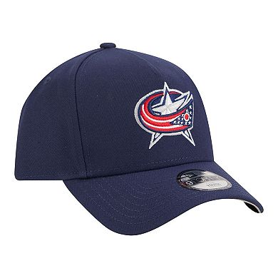 Youth New Era Navy Columbus Blue Jackets 9FORTY A-Frame Adjustable Hat