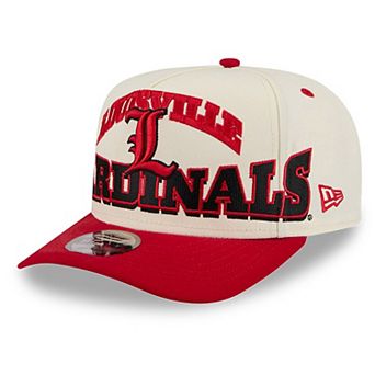 Men's New Era Cream/Red Louisville Cardinals March Madness Historic Collection 9FIFTY A-Frame Snapback Hat