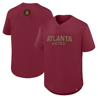 Men's Fanatics Red Atlanta United FC Maximum Intensity Button-Up Jersey