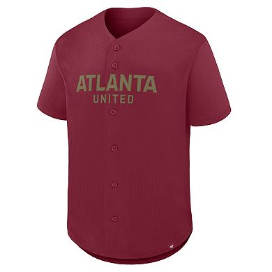 Men's Fanatics Red Atlanta United FC Maximum Intensity Button-Up Jersey