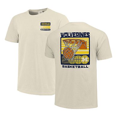 Men's Cream Michigan Wolverines Basketball Staredown Comfort Colors