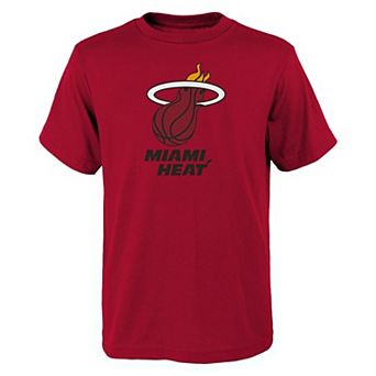 Youth Outerstuff Red Miami Heat Primary Logo T-Shirt