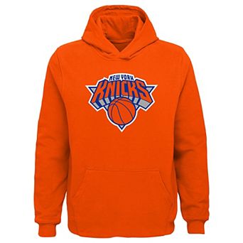 Youth Outerstuff Orange New York Knicks Primary Logo Pullover Hoodie