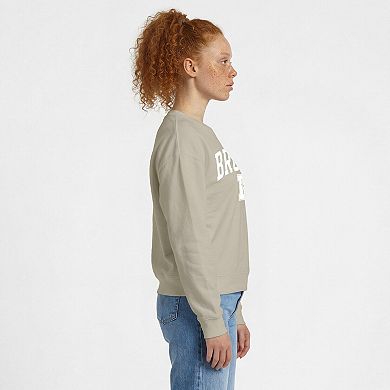 Women's Champion Light Brown Denver Broncos Powerblend Cocoa Butter Fleece Sweatshirt