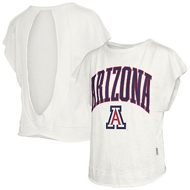 Women's Pressbox Cream Arizona Wildcats Nelson Movement Open Back Slub T-Shirt