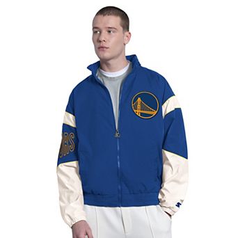 Men's Starter Royal Golden State Warriors The Gust Full-Zip Hooded Jacket