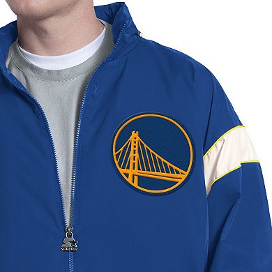 Men's Starter Royal Golden State Warriors The Gust Full-Zip Hooded Jacket