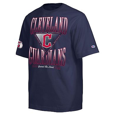 Men's Champion Navy Cleveland Guardians Traditions Two Locations T-Shirt