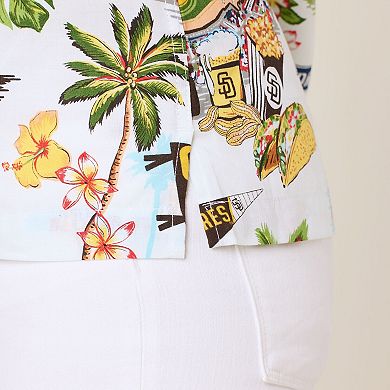 Women's Reyn Spooner White San Diego Padres Scenic Button-Up Top