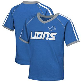 Girls Youth Outerstuff Blue Detroit Lions Score Breaker Soccer T-Shirt