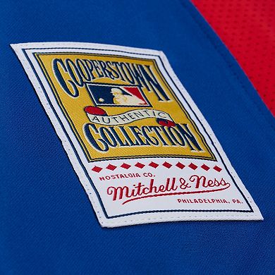 Men's Mitchell & Ness Adrian Beltre Royal Texas Rangers Cooperstown Mesh Batting Practice Button-Up Jersey