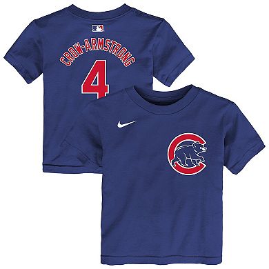 Toddler Pete Crow-Armstrong Rush Blue Chicago Cubs Name & Number T-Shirt