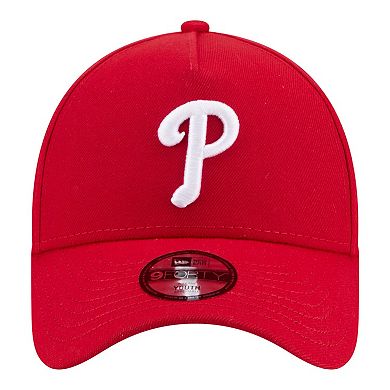 Youth New Era Red Philadelphia Phillies 9FORTY A-Frame Adjustable Hat