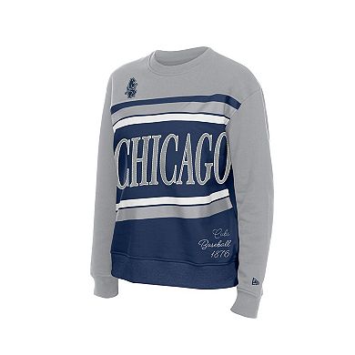 Women's New Era Royal/Gray Chicago Cubs Gameday Fleece Sweatshirt