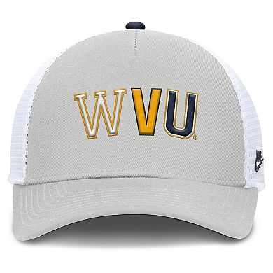Unisex Nike Gray West Virginia Mountaineers 2026 Basketball Refresh 5-Panel Rise Trucker Hat
