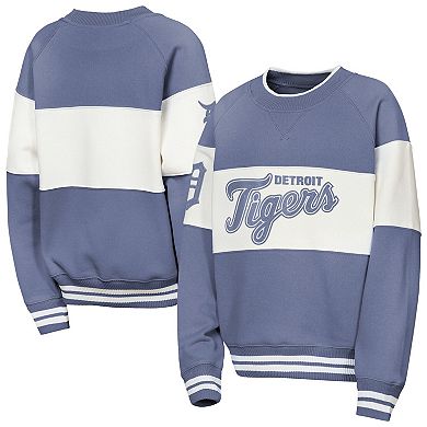 Youth Outerstuff Blue Detroit Tigers Ultimate Pastels On Base Sweatshirt