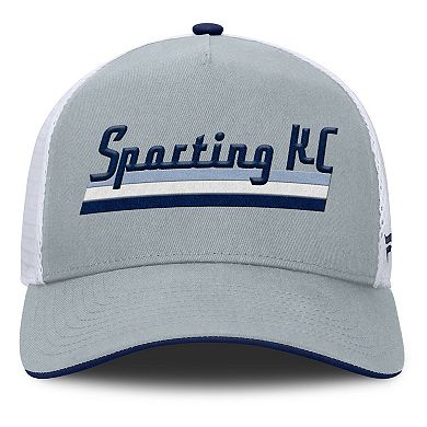 Men's Fanatics Gray Sporting Kansas City Knuckle Trucker Adjustable Hat