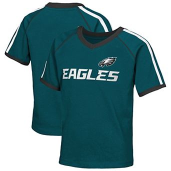 Girls Youth Outerstuff Midnight Green Philadelphia Eagles Score Breaker Soccer T-Shirt