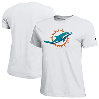 Women's Champion White Miami Dolphins Logo T-Shirt