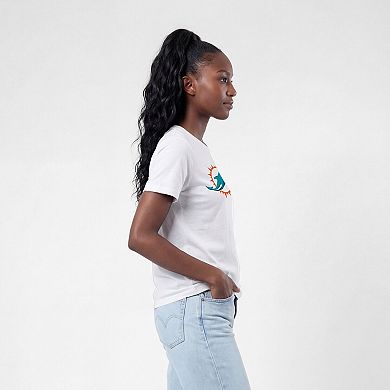 Women's Champion White Miami Dolphins Logo T-Shirt