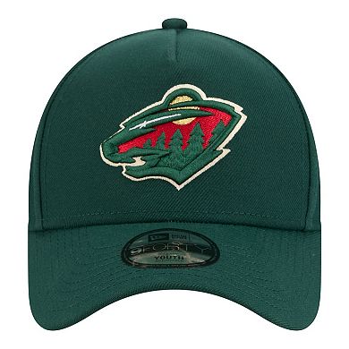 Youth New Era Green Minnesota Wild 9FORTY A-Frame Adjustable Hat