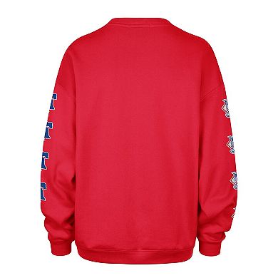 Women's '47 Red Philadelphia Phillies Trendy Team Go Big Oversized Sweatshirt