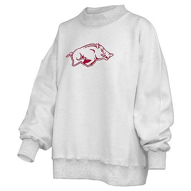 Women's Pressbox Gray Arkansas Razorbacks Reversible Sweatshirt