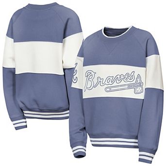 Youth Outerstuff Blue Atlanta Braves Ultimate Pastels On Base Sweatshirt