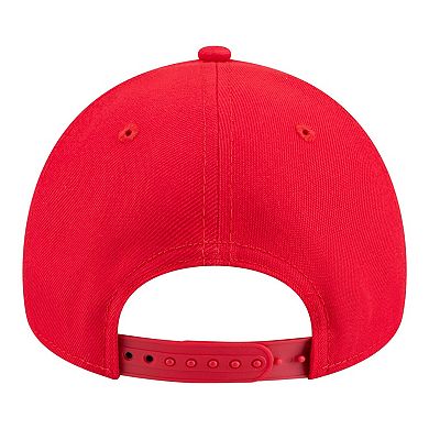 Youth New Era Red Houston Rockets 9FORTY A-Frame Adjustable Hat