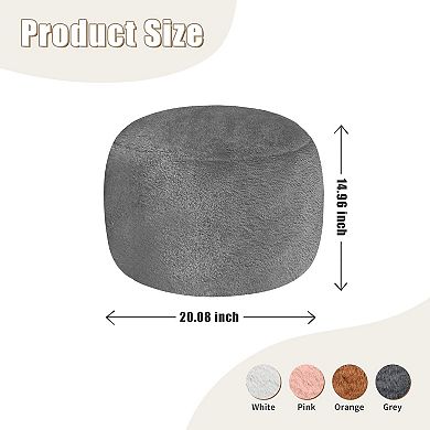 Round Modern Foam Filled Pouf Ottoman Soft Foot Rest
