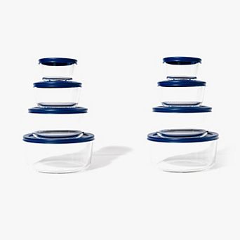 Dura Living™ 16 pc Round Nesting Glass Storage Set