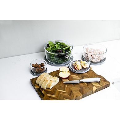 Dura Living™ 8-Piece, Round Nesting Glass Storage Set