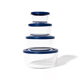 Dura Living™ 8 pc Round Nesting Glass Storage Set