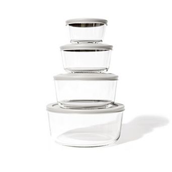 Dura Living™ 8 pc Round Nesting Glass Storage Set